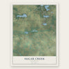 Sugar Creek, Wisconsin map print, the full design