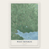 West Monroe, New York map print, the full design