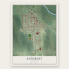 Bancroft, Nebraska map print, the full design