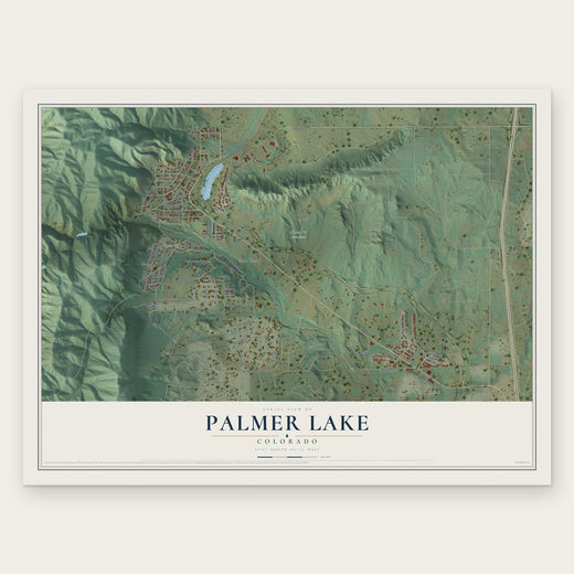 Palmer Lake, Colorado map print, the full design