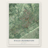 Halls Crossroads, Tennessee map print, the full design