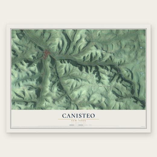 Canisteo, New York map print, the full design