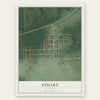 Stuart, Oklahoma map print, the full design