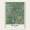 Pocahontas, Arkansas map print, the full design
