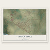Chula Vista, Texas map print, the full design