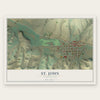St. John, Washington map print, the full design
