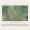 Mount Morris, Illinois map print, the full design