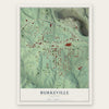 Burkeville, Virginia map print, the full design