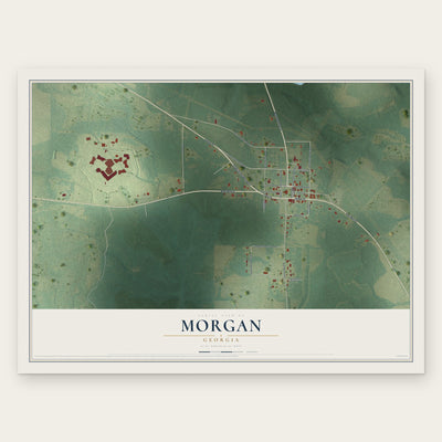 Morgan, Georgia map print, the full design