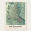 West Springfield, Massachusetts map print, the full design