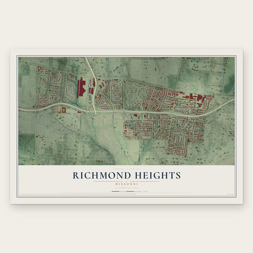 Richmond Heights, Missouri map print, the full design