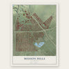 Mission Hills, California map print, the full design