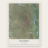 Socorro, New Mexico map print, the full design