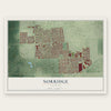 Norridge, Illinois map print, the full design
