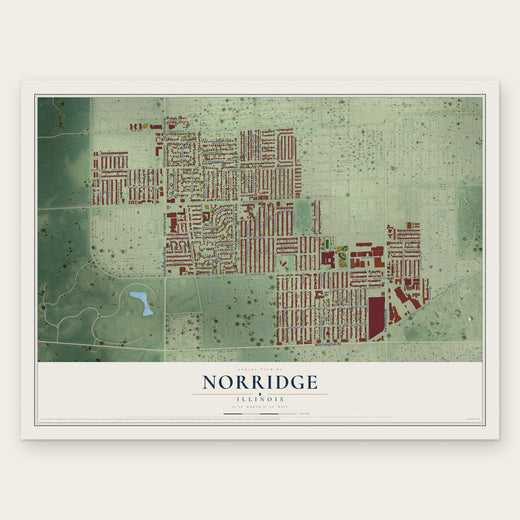 Norridge, Illinois map print, the full design