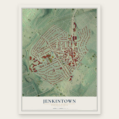 Jenkintown, Pennsylvania map print, the full design