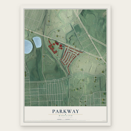 Parkway, Maryland map print, the full design