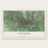 Lancaster, Ohio map print, the full design