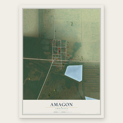 Amagon, Arkansas map print, the full design