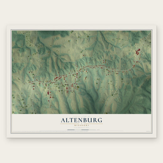 Altenburg, Missouri map print, the full design