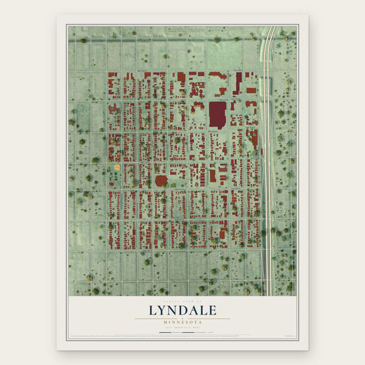 Lyndale, Minnesota map print, the full design
