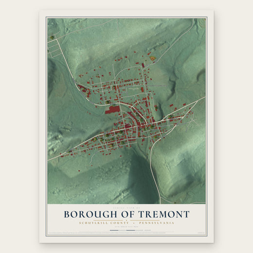 Borough of Tremont, Schuylkill County, Pennsylvania map print, the full design