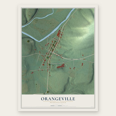 Orangeville, Pennsylvania map print, the full design
