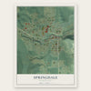 Springdale, Washington map print, the full design