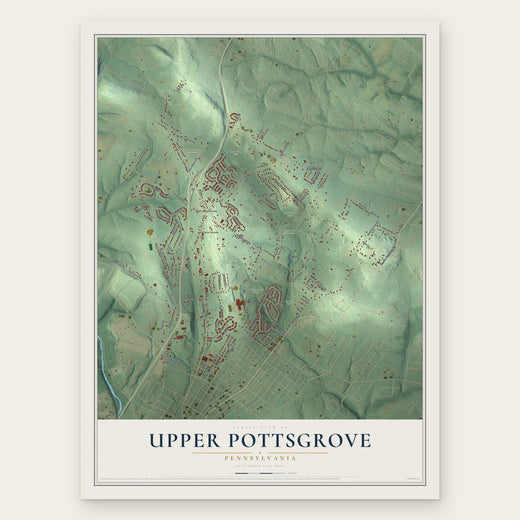 Upper Pottsgrove, Pennsylvania map print, the full design