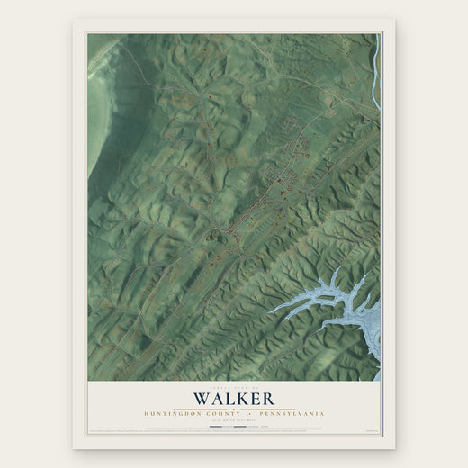 Walker, Huntingdon County, Pennsylvania map print, the full design