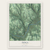 Tioga, New York map print, the full design