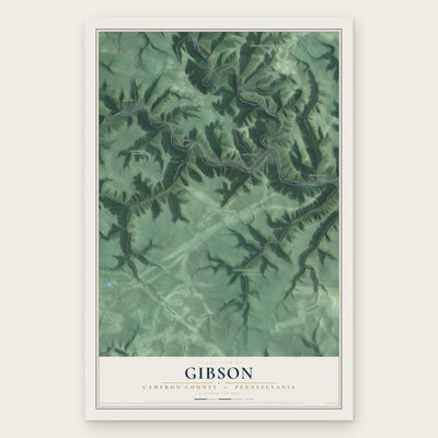 Gibson, Cameron County, Pennsylvania map print, the full design