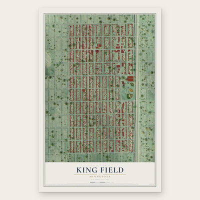 King Field, Minnesota map print, the full design