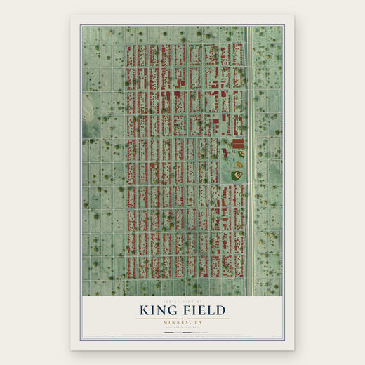King Field, Minnesota map print, the full design