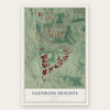 Glenrose Heights, Georgia map print, the full design