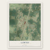 Lawtey, Florida map print, the full design