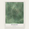 Bradford, Tennessee map print, the full design
