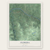 Florida, New York map print, the full design