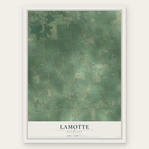 Lamotte, Michigan map print, the full design