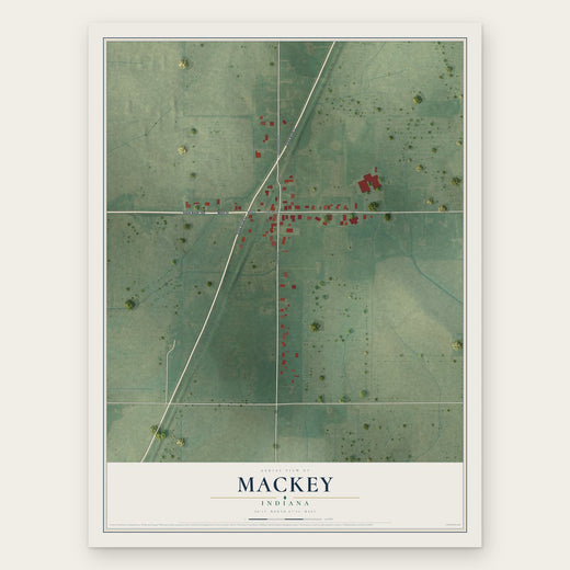 Mackey, Indiana map print, the full design
