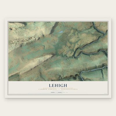 Lehigh, Carbon County, Pennsylvania map print, the full design