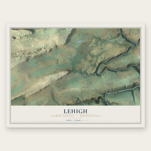 Lehigh, Carbon County, Pennsylvania map print, the full design