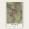Wolfforth, Texas map print, the full design