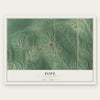 Pope, Mississippi map print, the full design