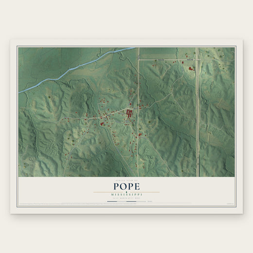 Pope, Mississippi map print, the full design