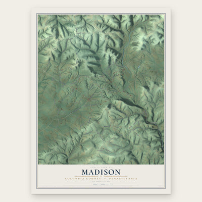 Madison, Columbia County, Pennsylvania map print, the full design