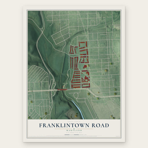 Franklintown Road, Maryland map print, the full design