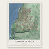 University Place, Washington map print, the full design
