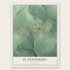 St. Petersburg, Pennsylvania map print, the full design