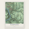 Washington, Fayette County, Pennsylvania map print, the full design